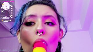 Part 1: Horny webcam model likes masturbating tokens thinking about your huge cock inside her wet pussy. - 3 image