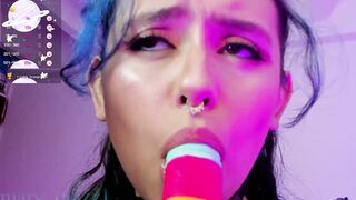 Part 1: Horny webcam model likes masturbating tokens thinking about your huge cock inside her wet pussy. - 5 image