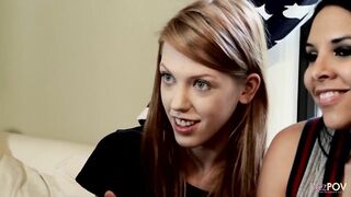 Trying out the console at her lesbian friend leads to confessions and kissing and eventually anal fingering - 2 image