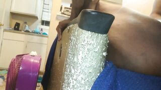 Thot in Texas - Shaved African American Cunt Thick Oozing Creampie in ebony Milf - 6 image