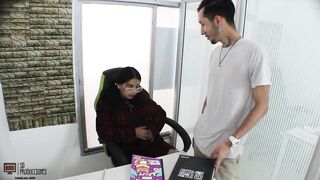 Teach my slutty stepsister how to fuck and she sucks my cock - 3 image