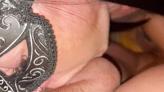 BIG ASS MILF SUCKING DICK BLOWJOB DEEPTHROATH CHOKING - 9 image