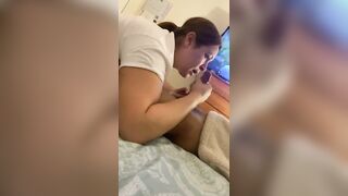 Sucking Dick In Grey Leggings