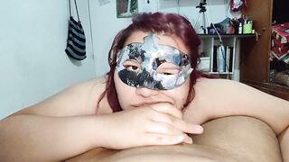 She loves to play with my dick in her mouth and rub it on her face - 3 image