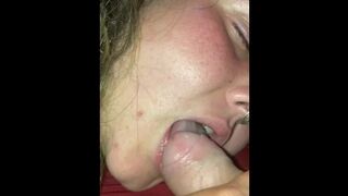 I wake my girlfriend up with my dick in her mouth - 1 image