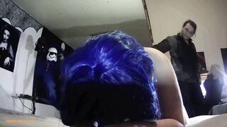 Sub slut painfully moaning and crying from belt spanking - 5 image