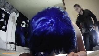 Sub slut painfully moaning and crying from belt spanking - 6 image