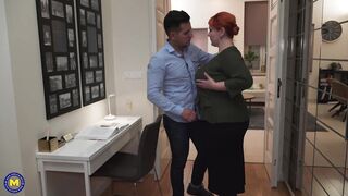 I Was Just Trying To Do HW But My BBW Step Mom Wanted A Creampie! - 2 image