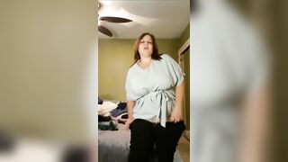 Plump & Busty BBW Trying on Clothes - 7 image