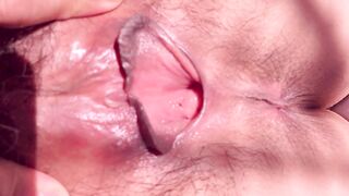 ASIAN MILF SPREADING HER WET PUSSY AND ASS WIDE AND GETTING A CUMSHOT ON HER ASS