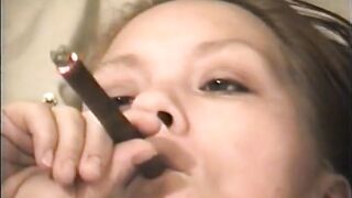 Cigar And A Huge Dildo