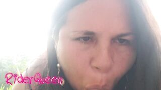 Pov cum on mouth in outdoors bbw - 12 image