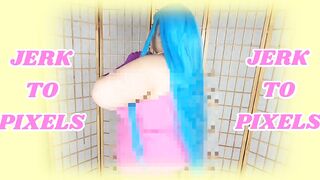 MEMEME Cosplay Dance Loop Jerk off to Censored Porn