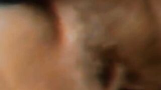 Anal and vaginal, Hot blonde showing off in red dress and panties masturbating with 20X3 black dildo in pussy and ass, M - 9 image