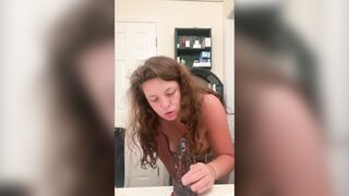 Stepmom has fun with a monster dildo and fucks her pussy deep - 5 image