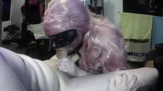 Obedient stepdaughter deepthroats & swallow stepdaddy's cum HD