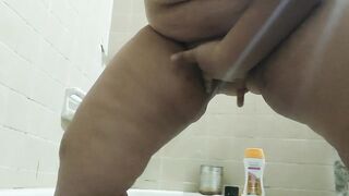 fat girl masturbates in the bathtub wearing vintage dress - 14 image