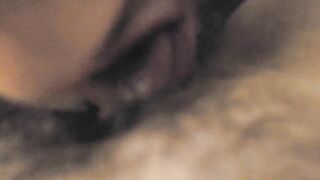14 mins of eating my cum out of my BBW wife's hairy wet pussy - 13 image