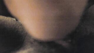 14 mins of eating my cum out of my BBW wife's hairy wet pussy - 4 image