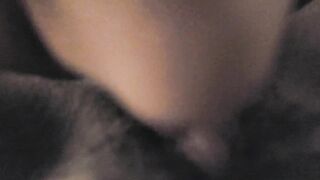 14 mins of eating my cum out of my BBW wife's hairy wet pussy - 5 image