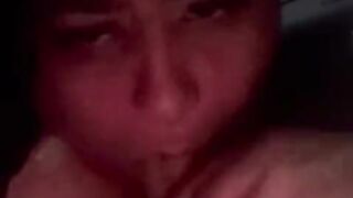 SSBBW PLUMPER WIFE SLURPS GAWKS & SLOPPY DEEPTHROAT EATS CUM OFF TITS - 6 image