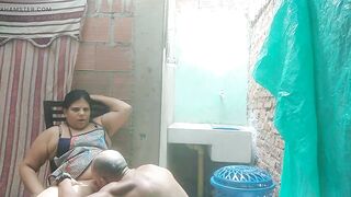 I fuck my neighbor's girlfriend who is very hot and I cum on her buttocks - 9 image