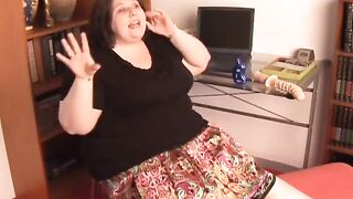 Beautiful BBW brunette talks dirty and gets her tits out - 7 image