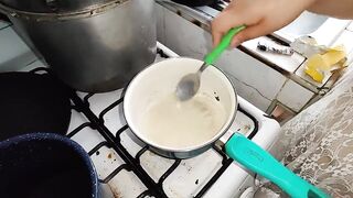 I accumulate a lot of cum in a container, my piggy slut cooks it and then eats it in the mall - 13 image