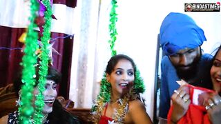 Desi Pornstars Orgy X-mass Special Gangbang Fucked with BBW Sucharita and StarSudipa and 4 Huge Cock ( Hindi Audio )