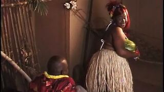 Redhead BBW gets pounded doggystyle after Hawaiian dance