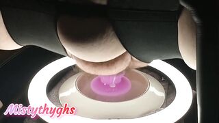 BBW Mistythyghs Squatting On New Toy Creamy Fun - 14 image