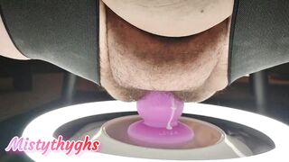 BBW Mistythyghs Squatting On New Toy Creamy Fun - 9 image