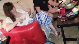 Bull's POV of husband Fluffing and POV closeup of Fucking a Mature Pussy - 15 image