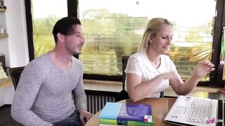 German Teacher Seduce Curvy Teen Jana Schwarz to Fuck at Home Lesson