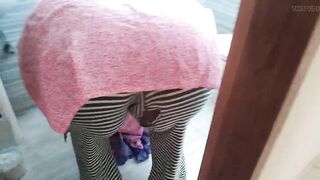 Tamil aunty washes clothes in bathroom when a guy comes & gives her rough sex - And give something behind (Huge cumshot) - 7 image