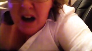 Fat whore takes cock up the ass