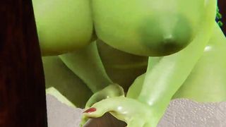 Futa - Fiona gets creampied by She Hulk (Shrek) - 4 image