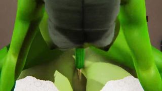 Futa - Fiona gets creampied by She Hulk (Shrek) - 8 image