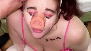 BBW Pig Slut Bukkake - 4 image