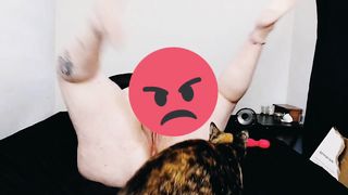 Big Titty Goth playing with her pink pussy! - 3 image