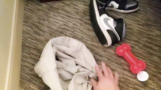 Dumb Puppy Bitch Trained with Shock Collar before Filled with Cum - 4 image