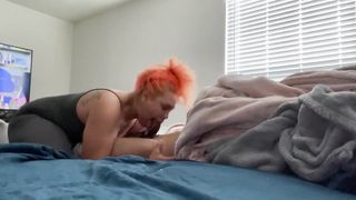 Lightskinned BBW gives Sloppy Blowjob in the Morning - 10 image