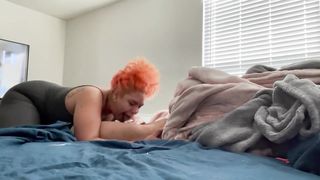 Lightskinned BBW gives Sloppy Blowjob in the Morning - 5 image