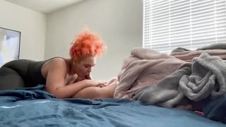 Lightskinned BBW gives Sloppy Blowjob in the Morning - 6 image