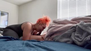Lightskinned BBW gives Sloppy Blowjob in the Morning - 9 image
