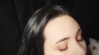 Thick Alternative Hottie Takes Husbands Cum in Mouth with Slobbery Happy Ending(2 Cumshot Angles) - 7 image