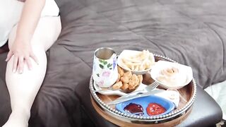 Horny Big Ass SSBBW Blonde Milf Wife With Fat Pusssy Eating & getting Fucked Hardcore Doggystyle (Jerking Off On Food) Granny - 5 image