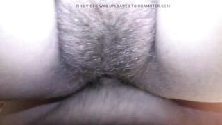 Horny wife with a hairy pussy allows her cuckold hubby gets sloppy seconds sex and creampie her too! -Milky Mari - 9 image