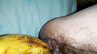 Black Countess Fucked with the banana and cum - 2 image