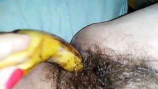 Black Countess Fucked with the banana and cum - 5 image